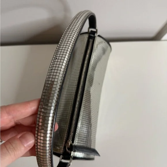 Les Petits Joueur - Emma Disco Handbag - Silver / Black - Picture 9 of 11